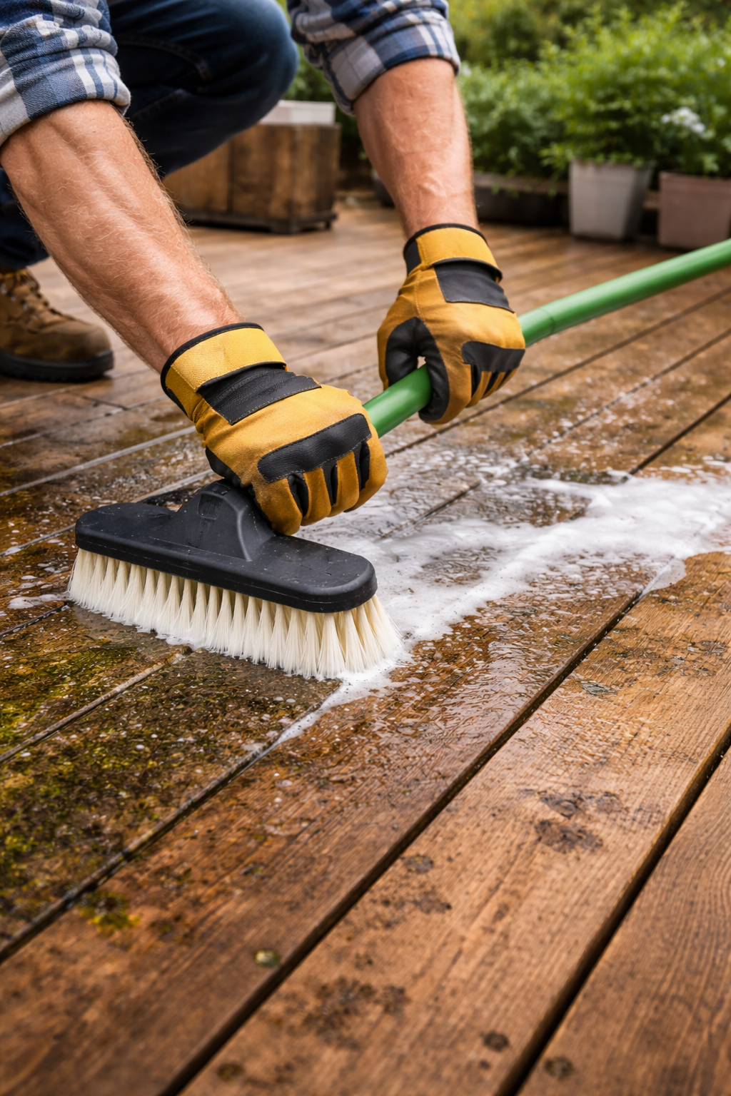 Acceuil nettoyage de terrasse en bois